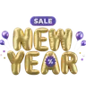 New year sale 3D Icon