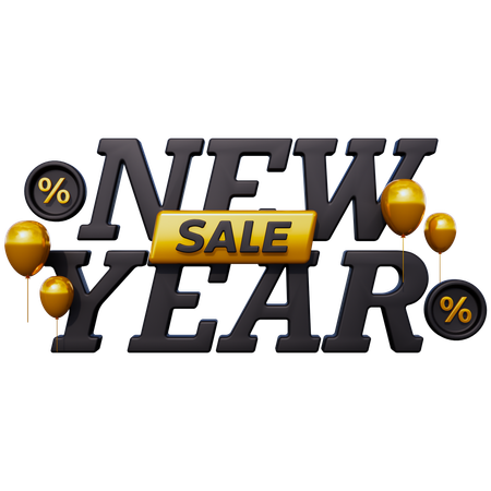 New Year Sale  3D Icon