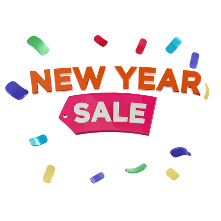 New Year Sale  3D Illustration