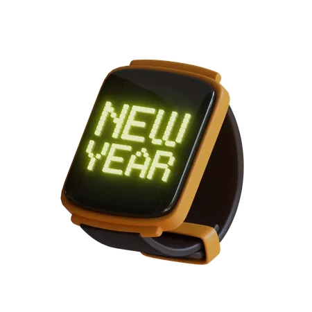 New Year Smartwatch  3D Icon