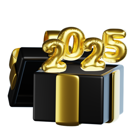 New Year Surprise Box  3D Icon