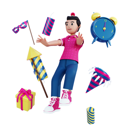 New Year Time  3D Icon