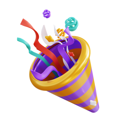 New Year Trumpet  3D Icon