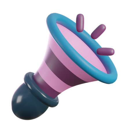 New Year Trumpet  3D Icon