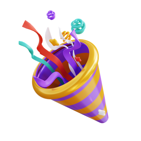 New Year Trumpet  3D Icon