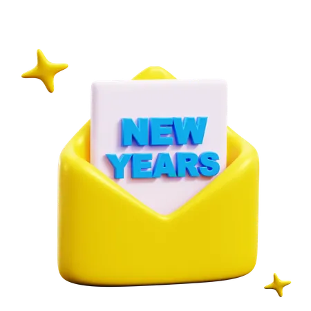 New years Card  3D Icon