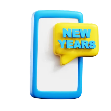 New years Notification  3D Icon