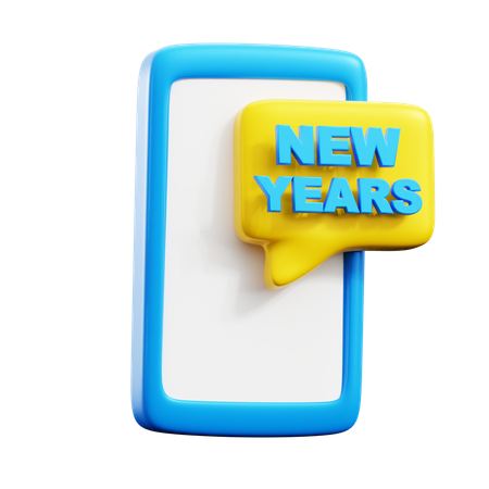 New years Notification  3D Icon