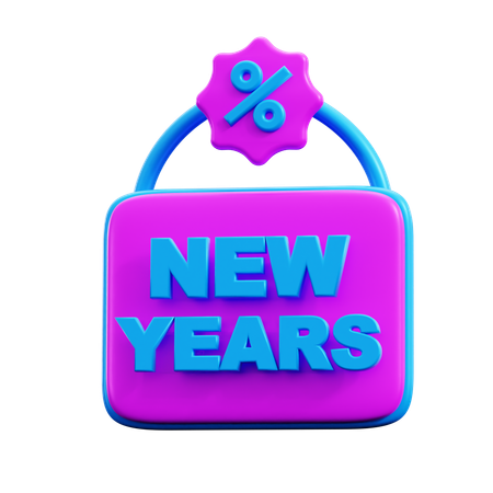 New years sale  3D Icon