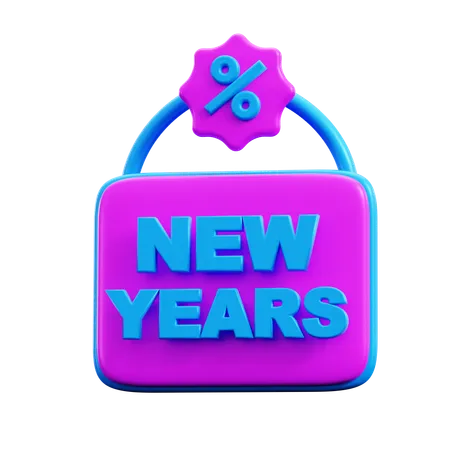 New years sale  3D Icon