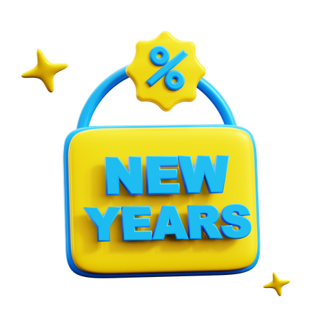 New years sale  3D Icon