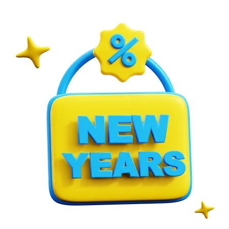 New years sale  3D Icon