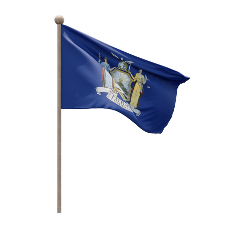 New York Flagpole  3D Icon