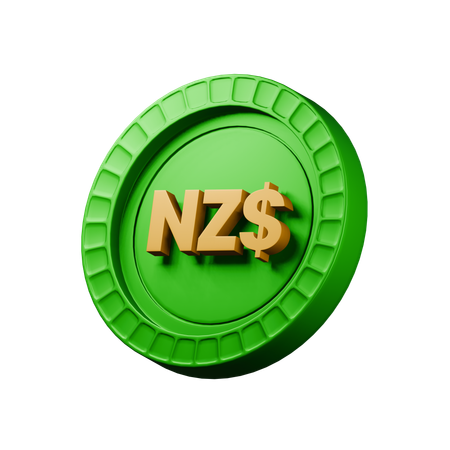 뉴질랜드 달러  3D Icon