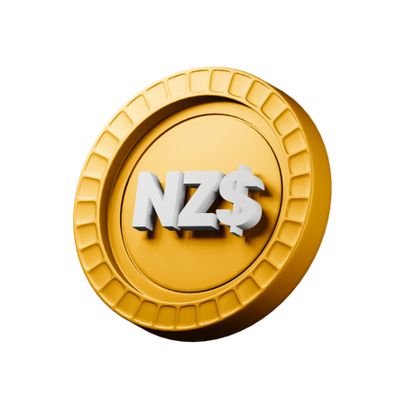 New Zealand dollar  3D Icon