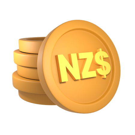 New Zealand dollar  3D Icon