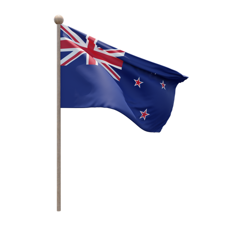 New Zealand Flagpole  3D Icon