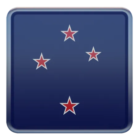 New Zealand Square Flag  3D Icon