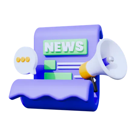 News  3D Icon