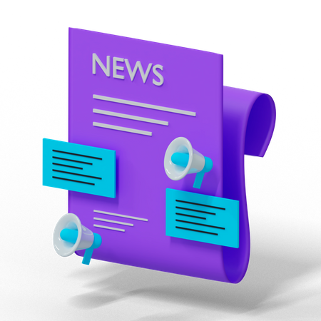 News  3D Illustration