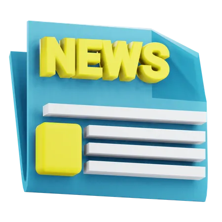 3 D News Icon Illustration 3D Icon