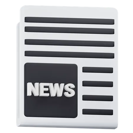 3 D News Icon With Alpha Background 3D Icon