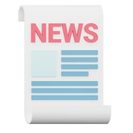 3 D News Icon Illustration With Isolated Design 3D Icon