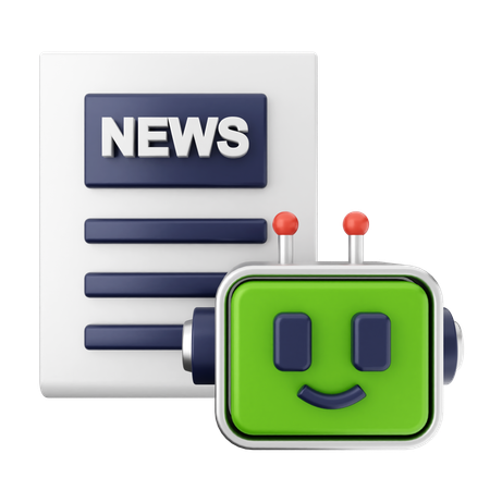 News Ai  3D Icon