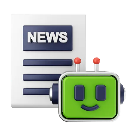 News Ai  3D Icon