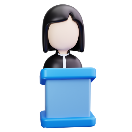 News Anchor  3D Icon