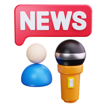 News Anchor  3D Icon