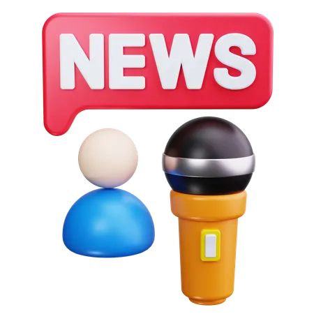 News Anchor  3D Icon