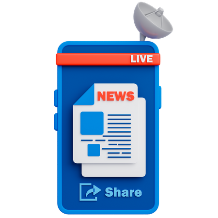 News-Anwendung  3D Icon