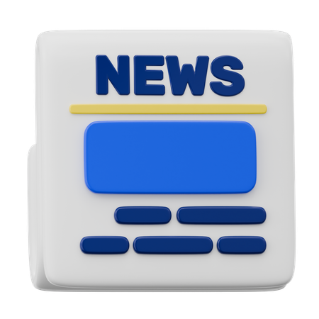 News App  3D Icon