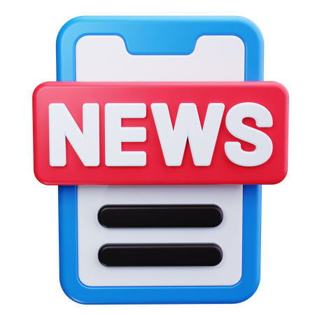 News App  3D Icon