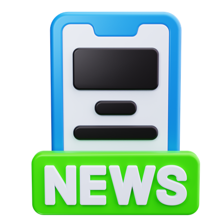 News App  3D Icon