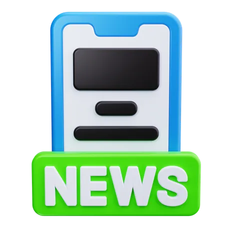 News App  3D Icon