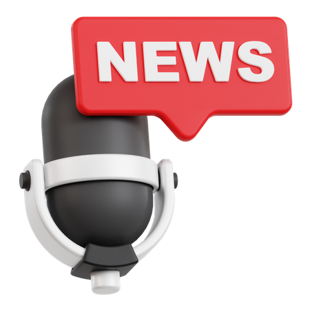 News Broadcast  3D Icon