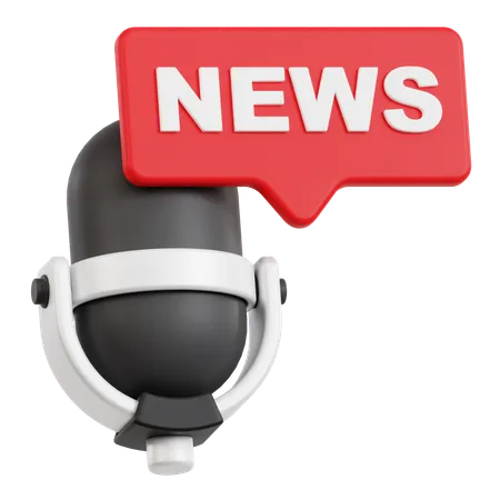 News Broadcast  3D Icon