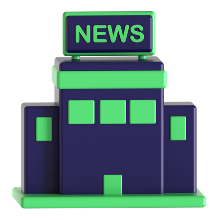 News Building  3D Icon