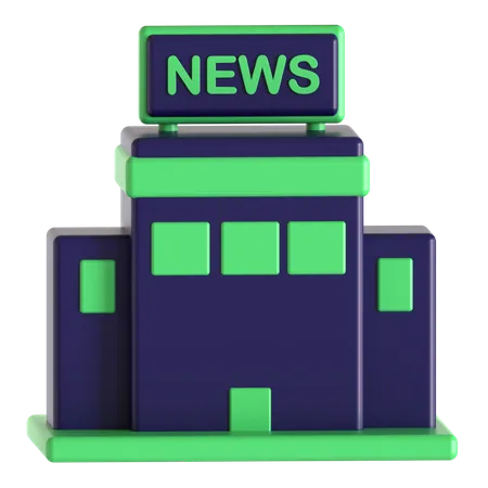 News Building  3D Icon