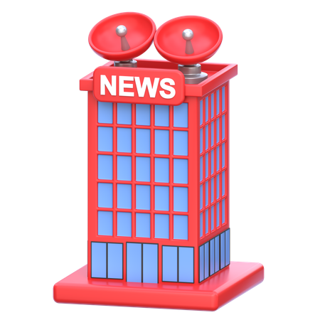 News Building  3D Icon