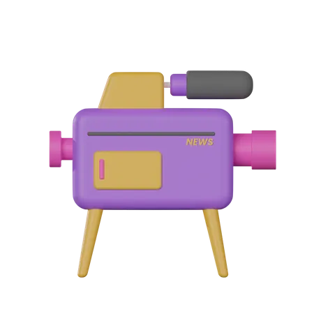 News Camera  3D Icon