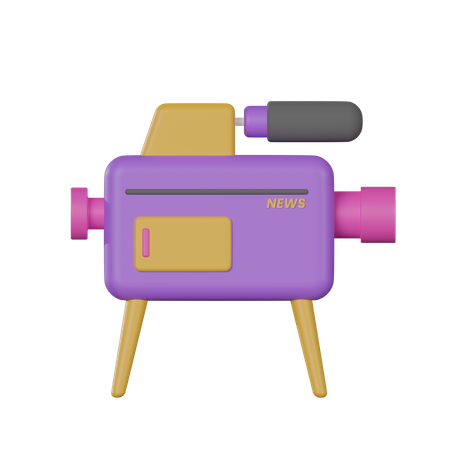 News Camera  3D Icon
