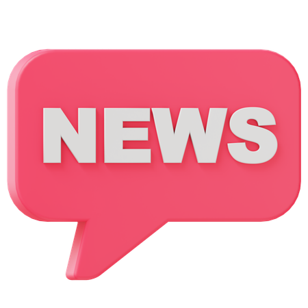 News Chat  3D Icon