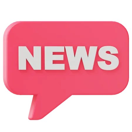 News Chat  3D Icon