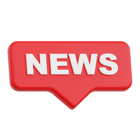 News Chat  3D Icon