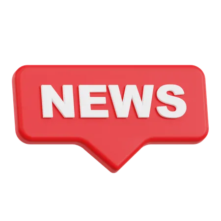 News Chat  3D Icon