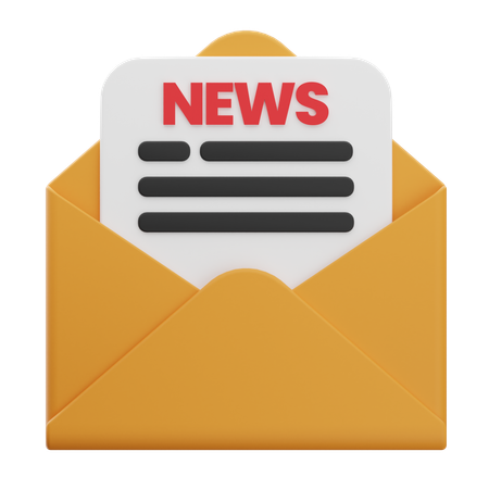 News Email  3D Icon