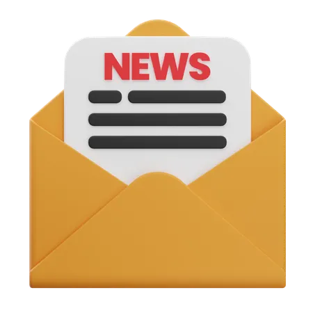 News Email  3D Icon